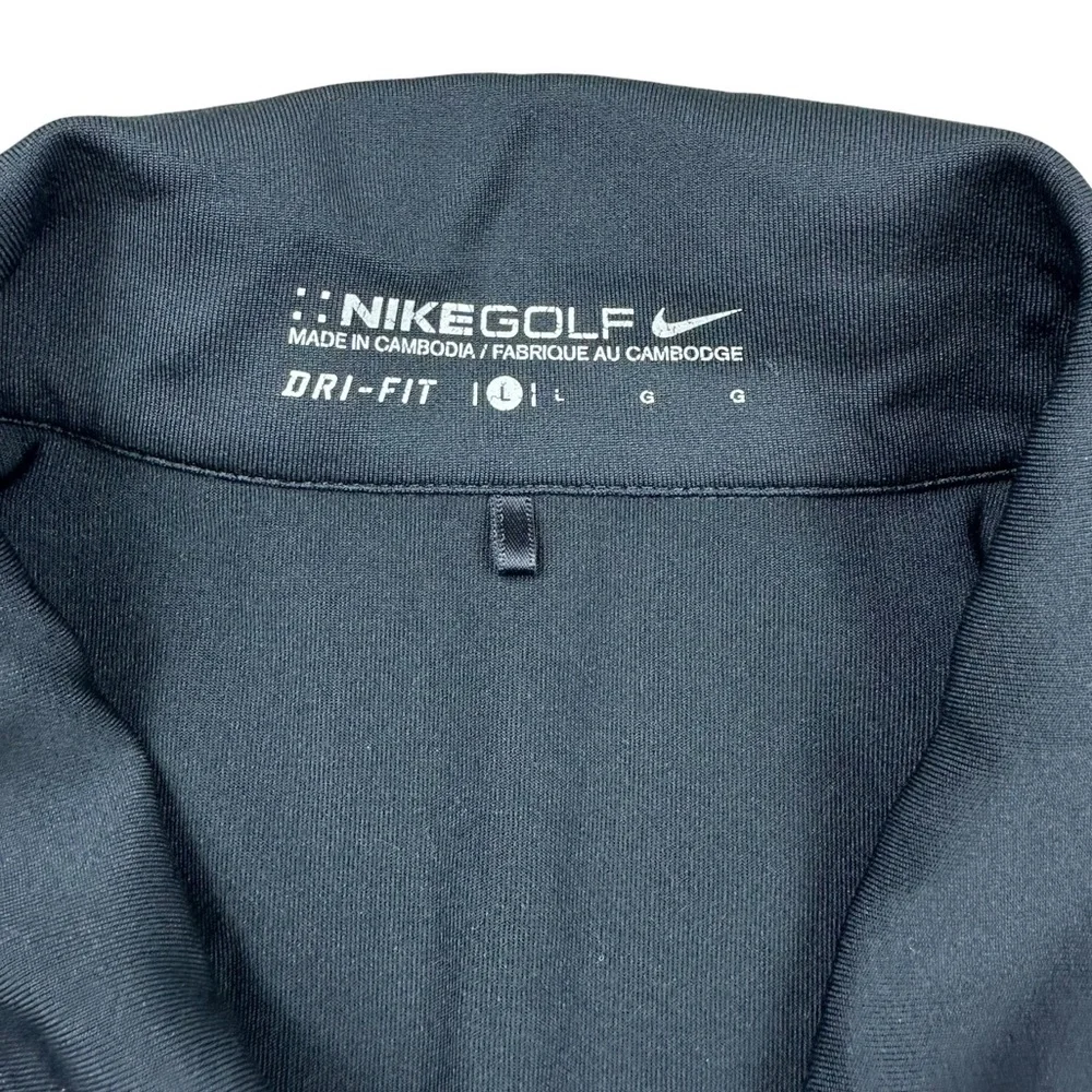 NIKE: Black Sleeveless Golf Geometric Athletic Top -Size Large